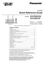 Panasonic KX-PD551D Quick Reference Manual