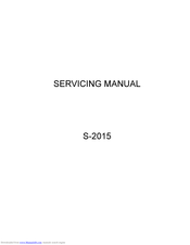 Janome S-2015 Servicing Manual