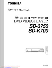 Toshiba SD-3750 Owner's Manual