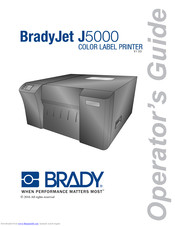 Brady BradyJet J5000 Operator's Manual