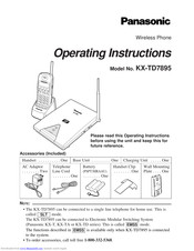 Panasonic KX-TD7895 - Digital Spread Spedtrum Telephone Operating Instructions Manual