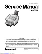 Panasonic DX-600 Service Manual
