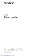 Sony SmartBand Talk SWR30 User Manual
