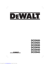 DeWalt DCD930 Manual