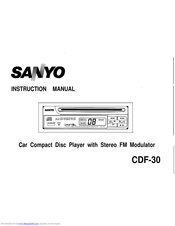 Sanyo cdf-30 Instruction Manual