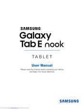 Samsung Galaxy Tab E nook User Manual
