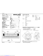 Roland EP-7 II Service Notes