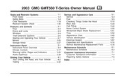 GMC 2003 GMT560 T-Series Owner's Manual