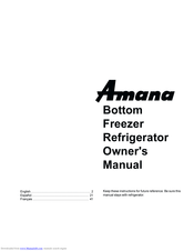 Amana brf20vse Owner's Manual