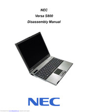NEC Versa S800 Disassembly Manual