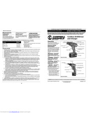 Campbell Hausfeld DG111200CD Operating Instructions And Parts Manual