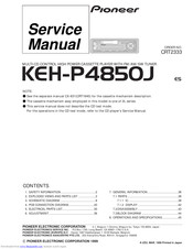 Pioneer KEH-P4850J Service Manual