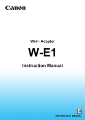 Canon w-e1 Instruction Manual