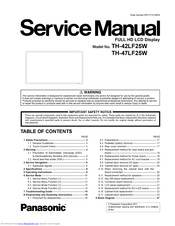Panasonic TH-42LF25W Service Manual