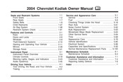 Chevrolet kodiak 2004 Owner's Manual