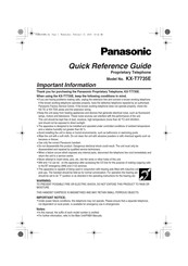 Panasonic KX-T7735E Quick Reference Manual
