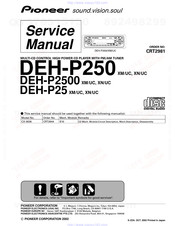 Pioneer DEH-P250 Service Manual