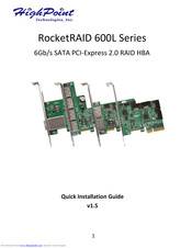 Highpoint RocketRAID 600L Series Quick Installation Manual