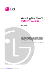 LG WD-1050F Owner's Manual