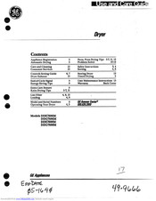 GE DDE7606M Use And Care Manual