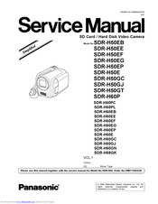 Panasonic Palmcorder SDR-H60P Service Manual