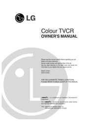 LG 026N/U TX Owner's Manual