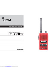 Icom ic-80fx Instruction Manual