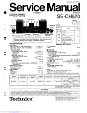Technics se-ch570 Service Manual