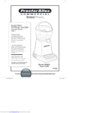 Proctor-Silex 66900 Operation Manual