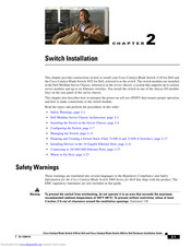 Cisco Catalyst Blade Switch 3032 Installation Manual