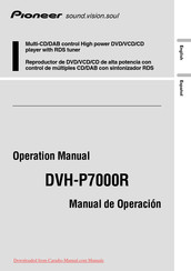 Pioneer DVH-P7000R Operation Manual