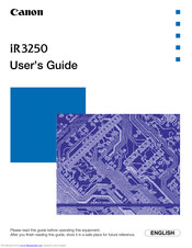 Canon IR3250 User Manual
