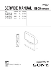 Sony KP-41PZ1E Service Manual