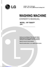 LG WF-T8500TP Owner's Manual