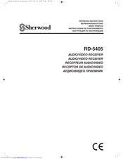 Sherwood RD-5405 Operating Instructions Manual