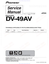 Pioneer DV-49AV - Elite DVD Player Service Manual