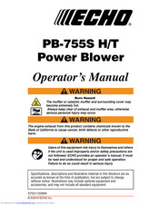 Echo PB-770 H Operator's Manual