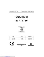 Barbas Cuatro-2 60 Installation Instructions Manual
