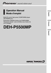 Pioneer DEH-P5500MP Operation Manual