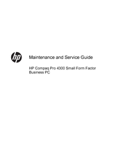 HP Compaq Pro 4300 Maintenance And Service Manual