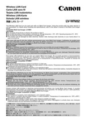 Canon LV-WN02 Manual