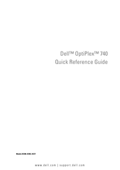 Dell OPTIPLEX 740 Quick Reference Manual