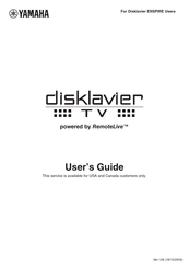 Yamaha DISKLAVIER ENSPIRE User Manual