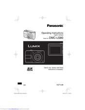 Panasonic Lumix DMC-LS80 Operating Instructions Manual