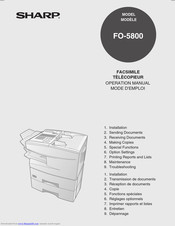 Sharp FO-5800 Operation Manual