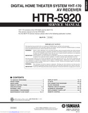 Yamaha HTR-5920 Service Manual