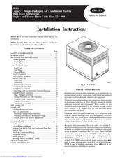 Carrier 50SD060 Installation Instructions Manual