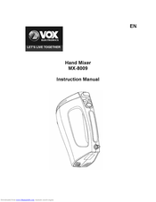 Vox MX-8009 Instruction Manual