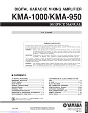 Yamaha KMA-1000 Service Manual