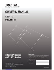 Toshiba 40S255 Series Owner's Manual